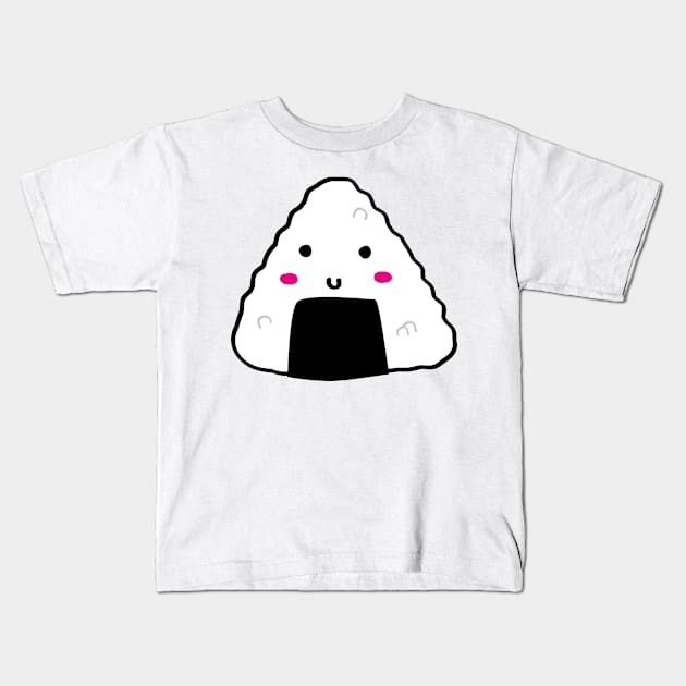 Onigiri Happiness: A Bite-Sized Delight Kids T-Shirt by PauRicart